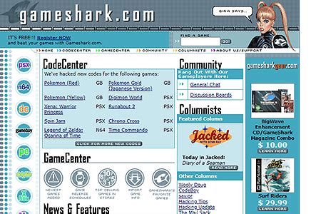 gameshark website.